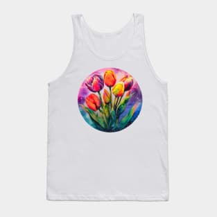 Colorful Tulips of Vibrant Colors Tank Top